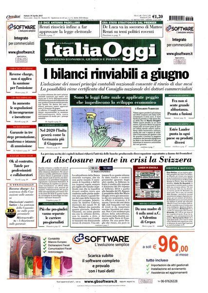 Italia oggi : quotidiano di economia finanza e politica